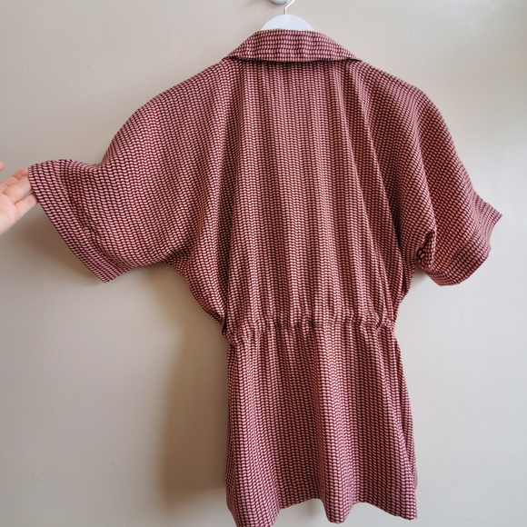 Vero Moda wrapped top with contrast pattern with drawstring- Medium - Picture 9 of 11